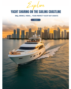 沿海游艇共享：含烧烤、饮料、小吃及水果拼盘 Yacht Sharing on the Sailing Coastline: Includes BBQ, Drinks, Snacks, & Fruit Platte